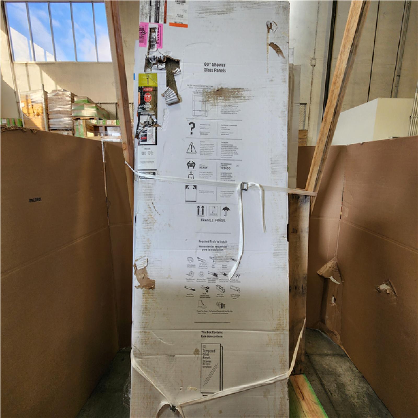 Phoenix NEW Delta Sliding Shower Door Glass Panel in Clear Glass Pallet (13-Doors)