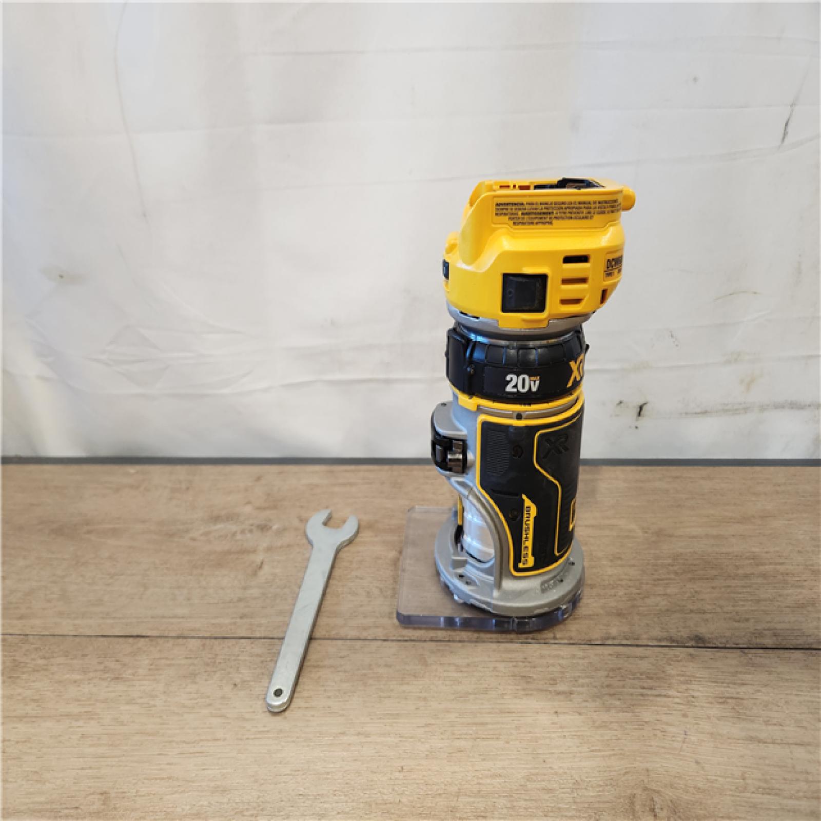 AS-IS- DEWALT 20V MAX XR Lithium-Ion Brushless Cordless Compact Router (Tool Only)