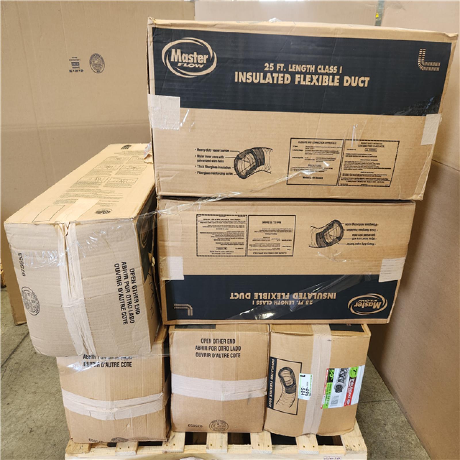 Phoenix Master Flow 7 in. x 25 ft. Insulated Flexible Duct R8 Silver Jacket Pallet (8-Ducts)