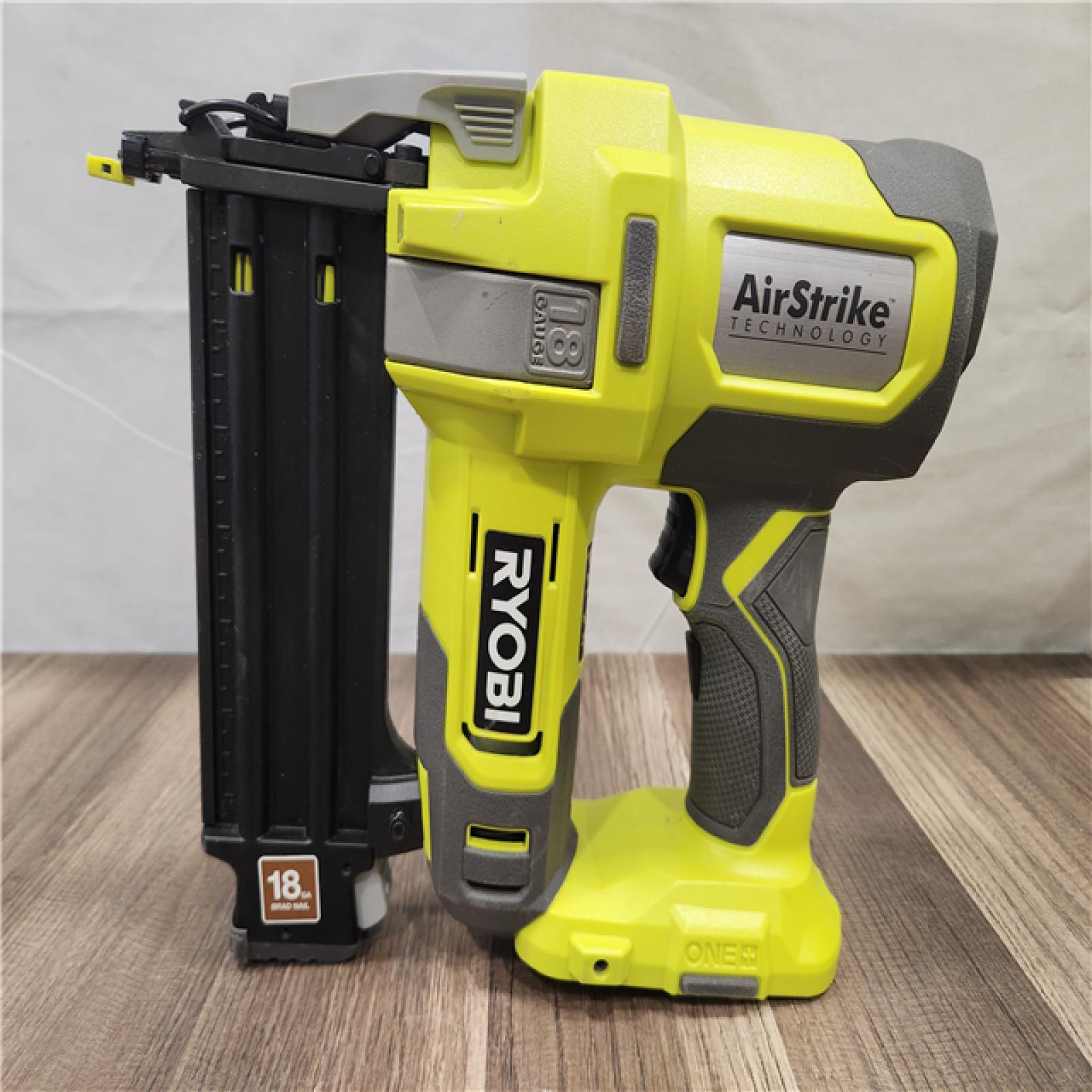 AS-IS- RYOBI ONE+ HP 18V 18-Gauge Brushless Cordless AirStrike Brad Nailer (Tool Only)