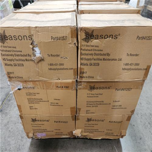 Phoenix Location Seasons 21.5 Glass Towel Shelf (10-Per Box) Pallet (24 Boxes Total)
