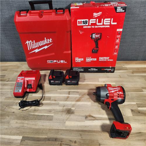 HOUSTON LOCATION - AS-IS (APPEARS LIKE NEW) Milwaukee M18 FUEL 1/2 in. Cordless Brushless High Torque Impact Wrench Kit (Battery & Charger)