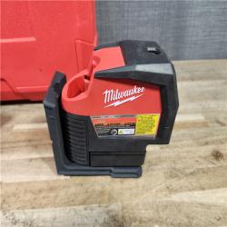 HOUSTON LOCATION - AS-IS Milwaukee 12-Volt Lithium-Ion Cordless Green 125 ft. Cross Line and Plumb Points Laser Level Kit