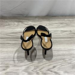 AQUAZZURA So Nude 85 suede slingback sandals - Black SZ 37 1/2