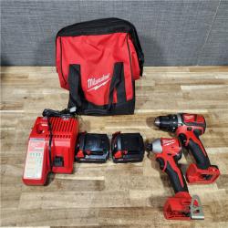 HOUSTON LOCATION - AS - IS Milwaukee 18V Lithium-Ion Brushless Cordless Compact Drill/Impact Combo Kit