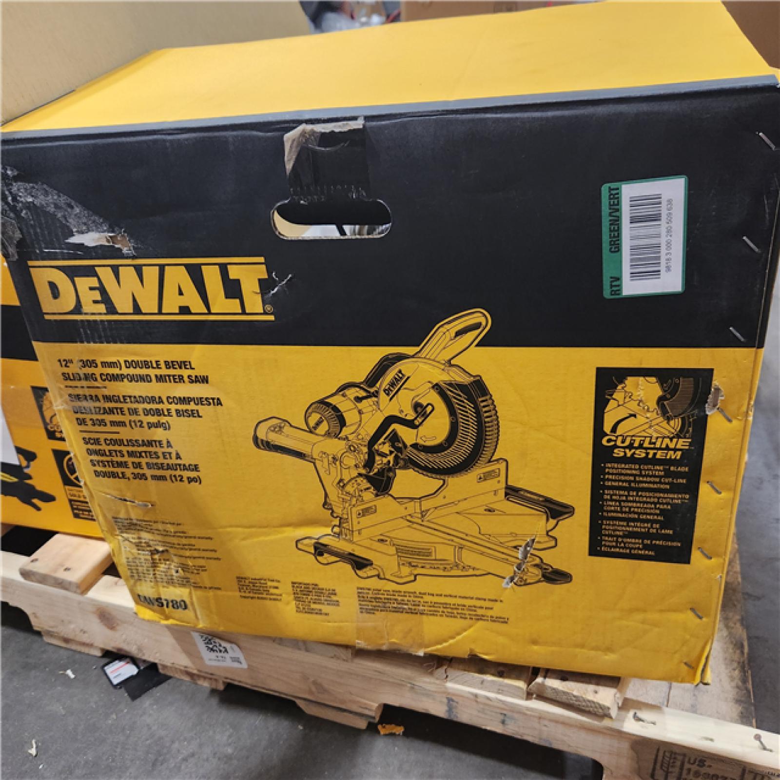 As-Is- DeWALT  12in Double Bevel Sliding Compound Miter Saw