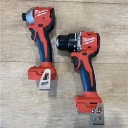 AS-IS Milwaukee 18-Volt Lithium-Ion Brushless Cordless Compact Hammer Drill/Impact Combo Kit