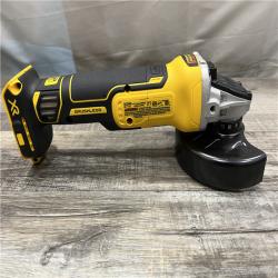 AS-IS DEWALT 20V MAX XR Cordless Brushless 4.5 in. Slide Switch Small Angle Grinder with Kickback Brake (Tool Only)