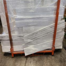 Phoenix Location AS-IS Veranda Linden 6 ft. H x 8 ft. W White Privacy Vinyl Fence Panel (Unassembled)