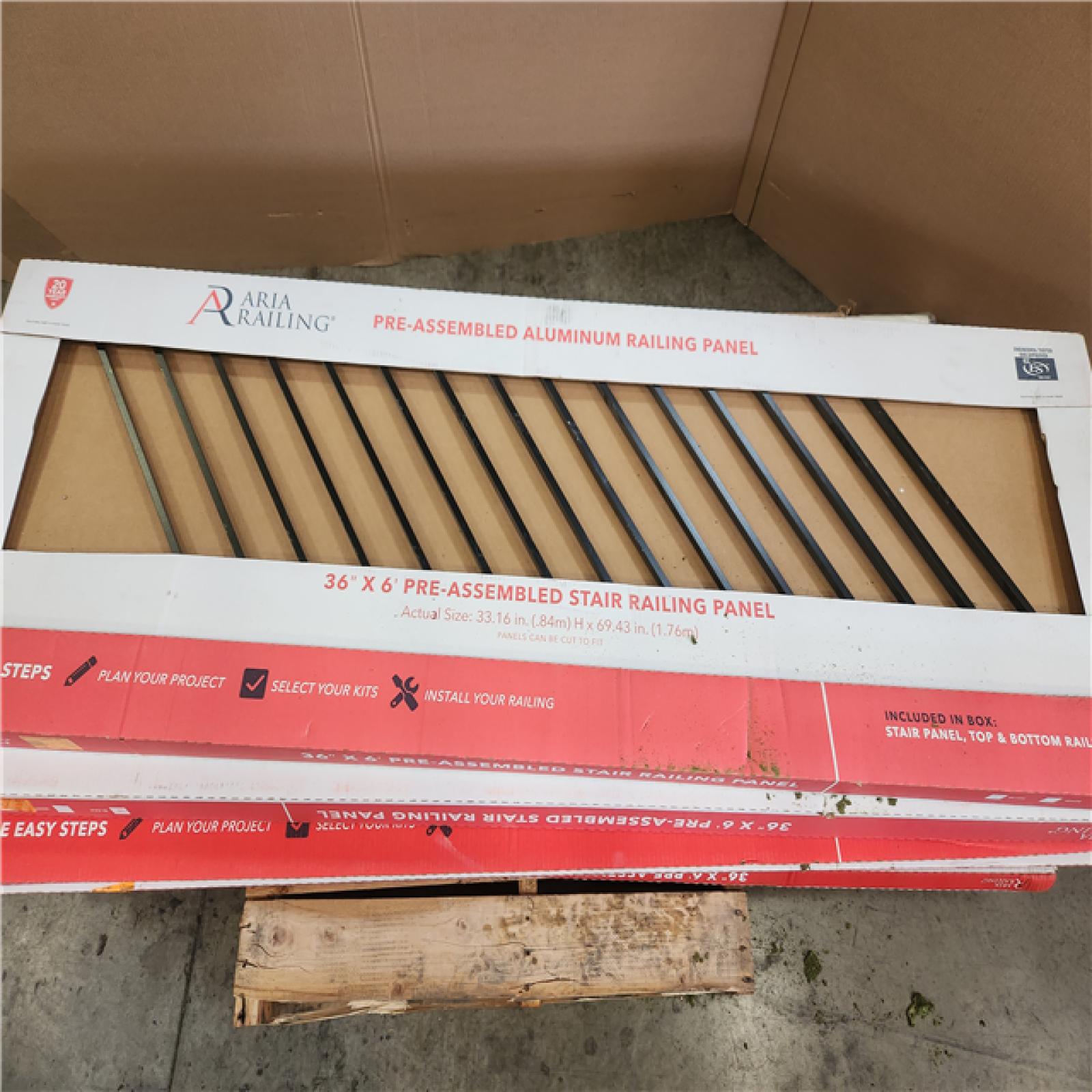 Phoenix Aria Railing Panel (36x6') Pallet 7 Boxes