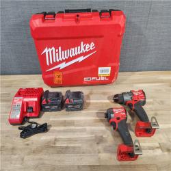 HOUSTON LOCATION - AS-IS MILWAUKEE M18 FUEL 18V Lithium-Ion Brushless Cordless Hammer Drill and Impact Driver Combo Kit (2-Tool) with 2 Batteries