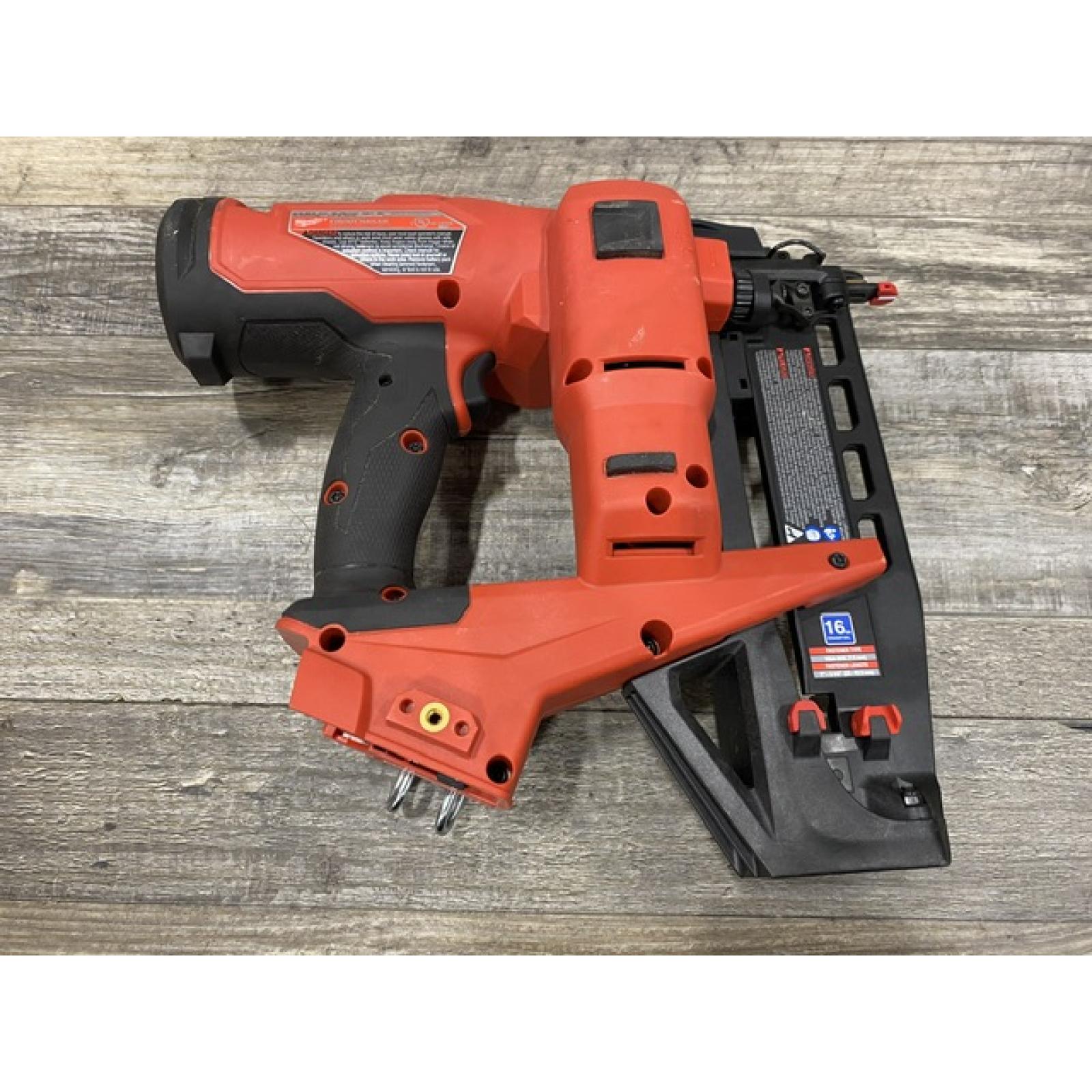 AS-IS Milwaukee FUEL 18-Volt Lithium-Ion Brushless Cordless Gen ll 16-Gauge Straight Finish Nailer (Tool Only)
