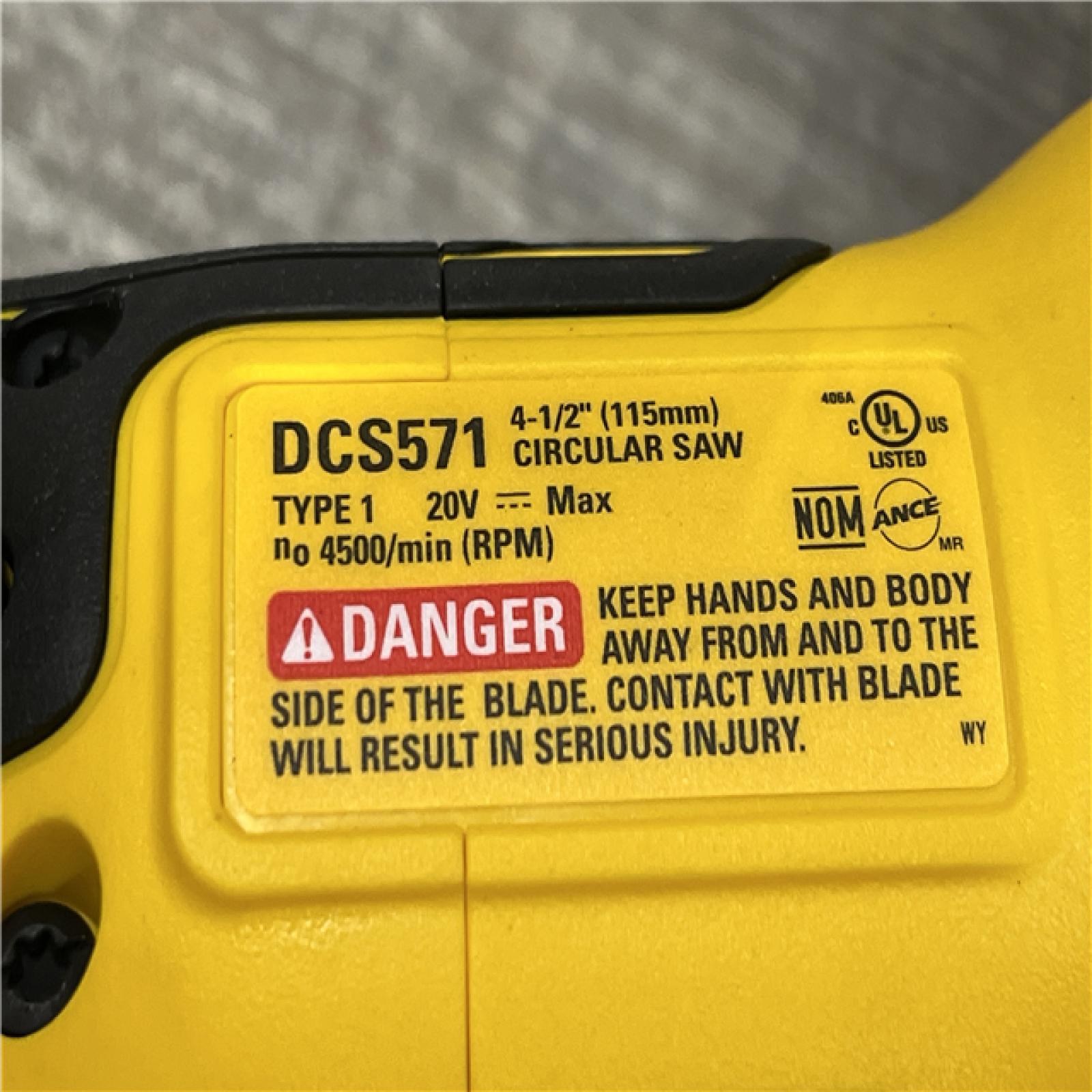 AS-IS DEWALT ATOMIC 20V MAX Cordless Brushless 4-1/2 in. Circular Saw (Tool Only)