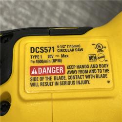 AS-IS DEWALT ATOMIC 20V MAX Cordless Brushless 4-1/2 in. Circular Saw (Tool Only)