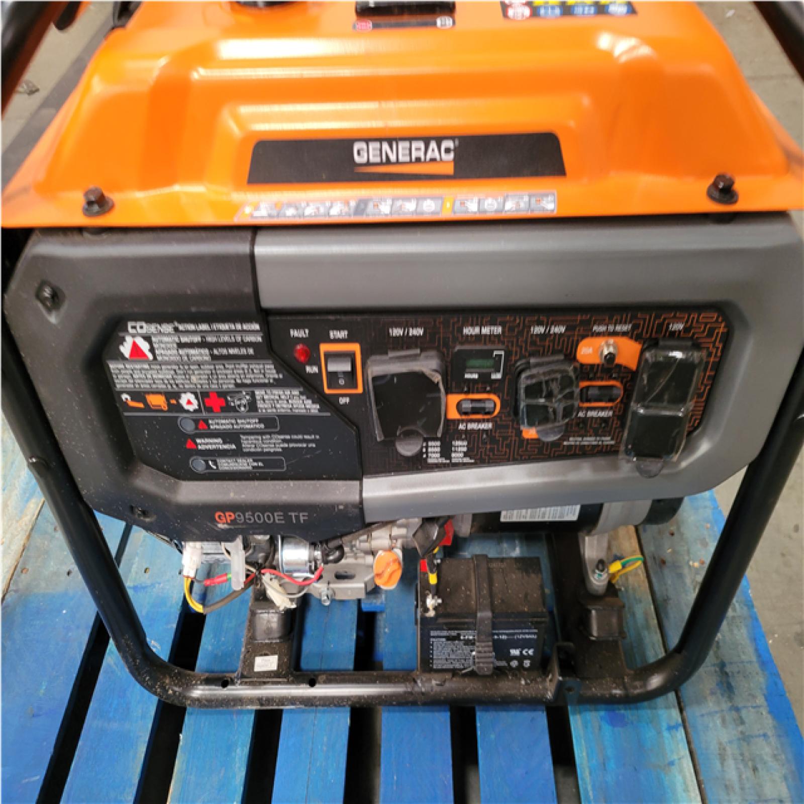 CALIFORNIA AS-IS GENERAC GP9500E TRI FUEL GENERATOR W ELECTRIC START