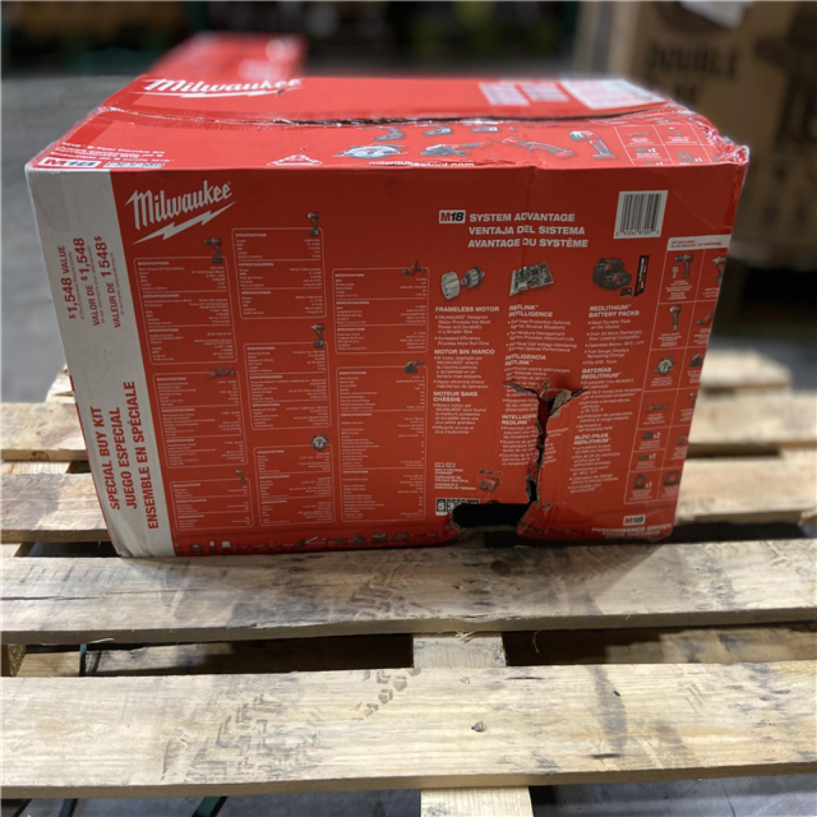 NEW! - Milwaukee M18 18V Cordless Power Tool Combo Kit, 8-Tool Set
