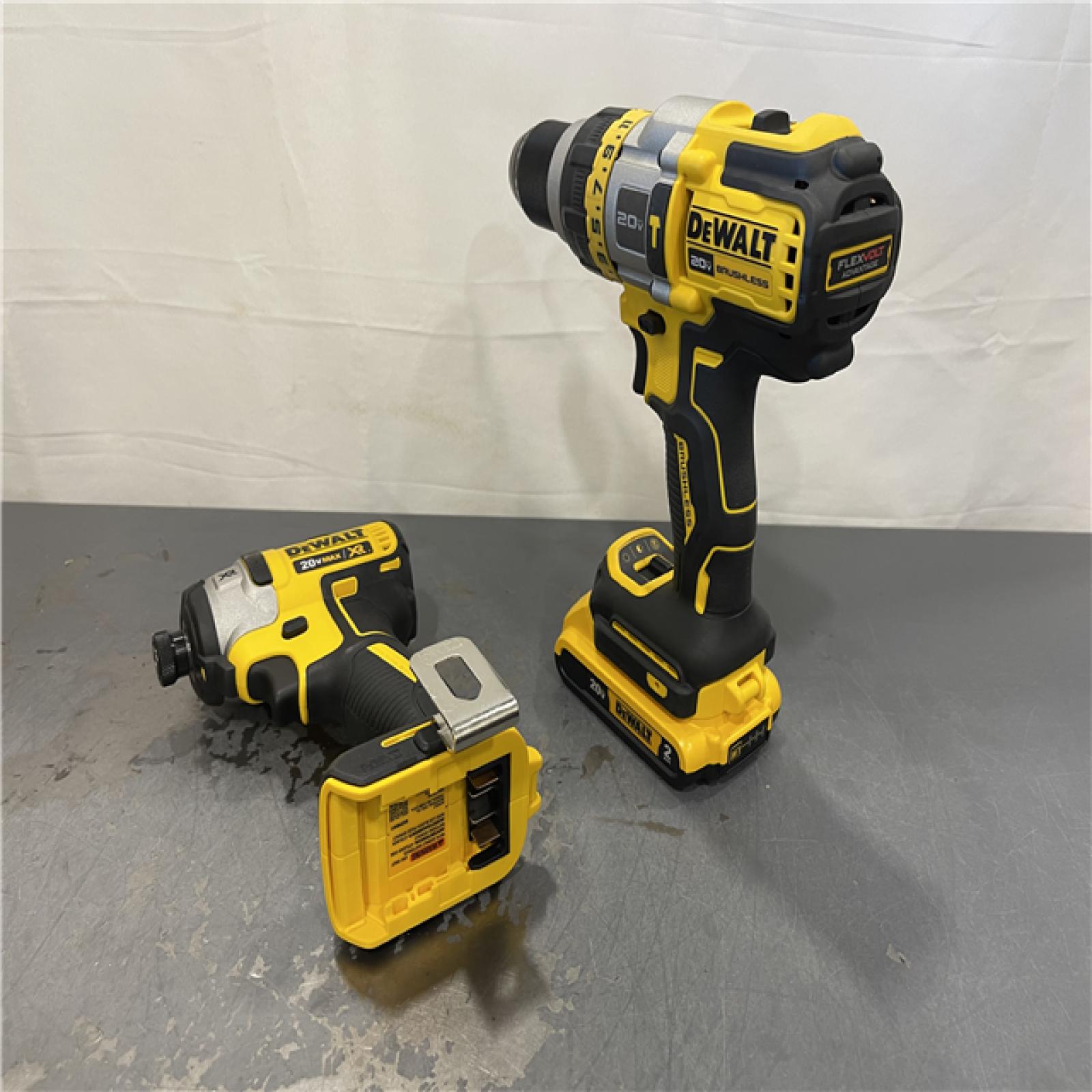 AS-IS - DEWALT 20V MAX Cordless Brushless Hammer Drill/Driver 2 Tool Combo Kit