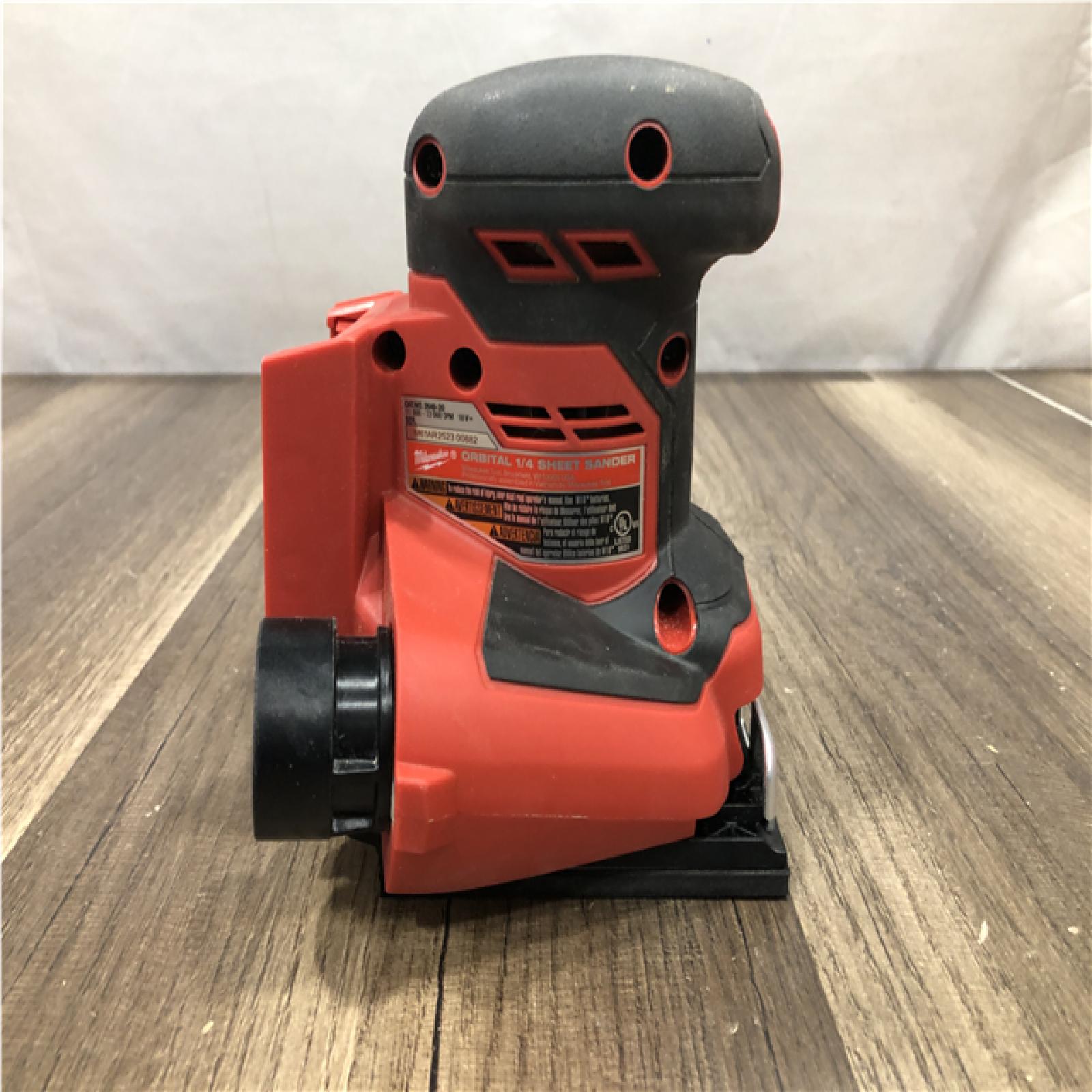 AS-=IS Milwaukee 18V Lithium-Ion Cordless 1/4 in. Sheet Sander (Tool-Only)