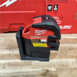 HOUSTON LOCATION - AS-IS (APPEARS LIKE NEW) Milwaukee 3624-20 12V M12 Lithium-Ion Cordless USB Rechargeable Green Beam Cross Line & 4-Points Laser
