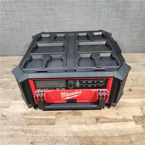 HOUSTON LOCATION - AS-IS Milwaukee Lithium-Ion Cordless PACKOUT Radio/Speaker with Built-In Charger