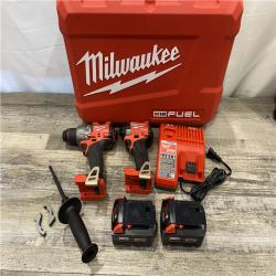 LIKE NEW - Milwaukee FUEL 18V Lithium-Ion Brushless Cordless Hammer Drill and Impact Driver Combo Kit