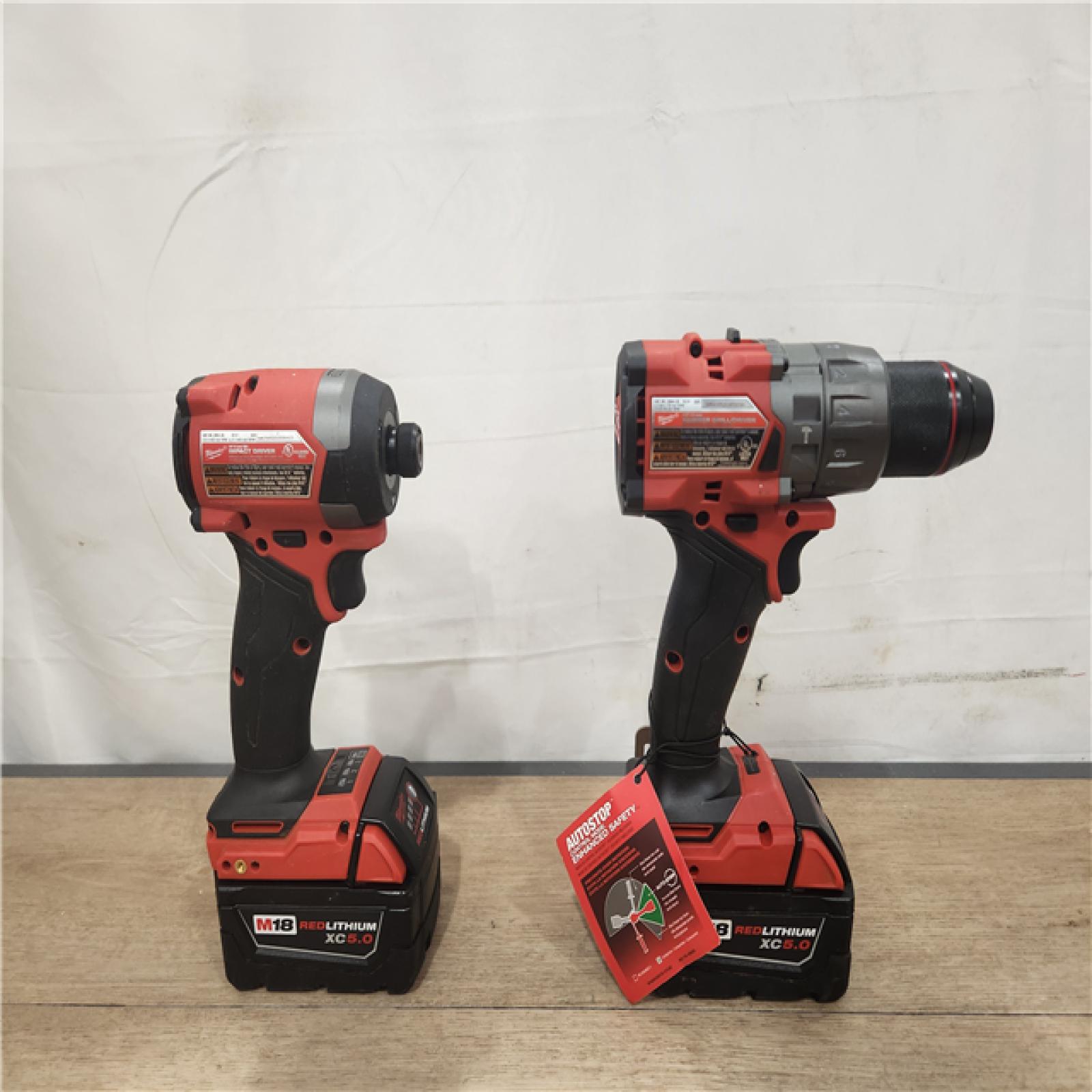AS-IS- Milwaukee  FUEL 18V Lithium-Ion Brushless Cordless Hammer Drill and Impact Driver Combo Kit