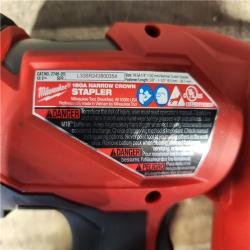 HOUSTON LOCATION - AS-IS Milwaukee  FUEL 18-Volt Lithium-Ion Brushless Cordless 18-Gauge 1/4 in. Narrow Crown Stapler (Tool-Only)