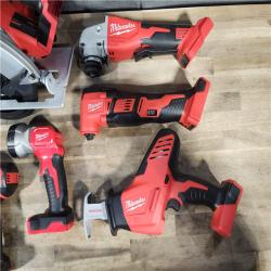 HOUSTON LOCATION - AS-IS Milwaukee M18 18-Volt Lithium-Ion Cordless Combo Kit 7-Tool with 2-Batteries, Charger and Tool Bag