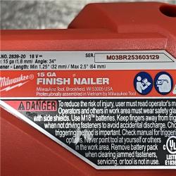 AS-IS Milwaukee FUEL 18-Volt Lithium-Ion Brushless Cordless Gen II 15-Gauge Angled Finish Nailer (Tool-Only)