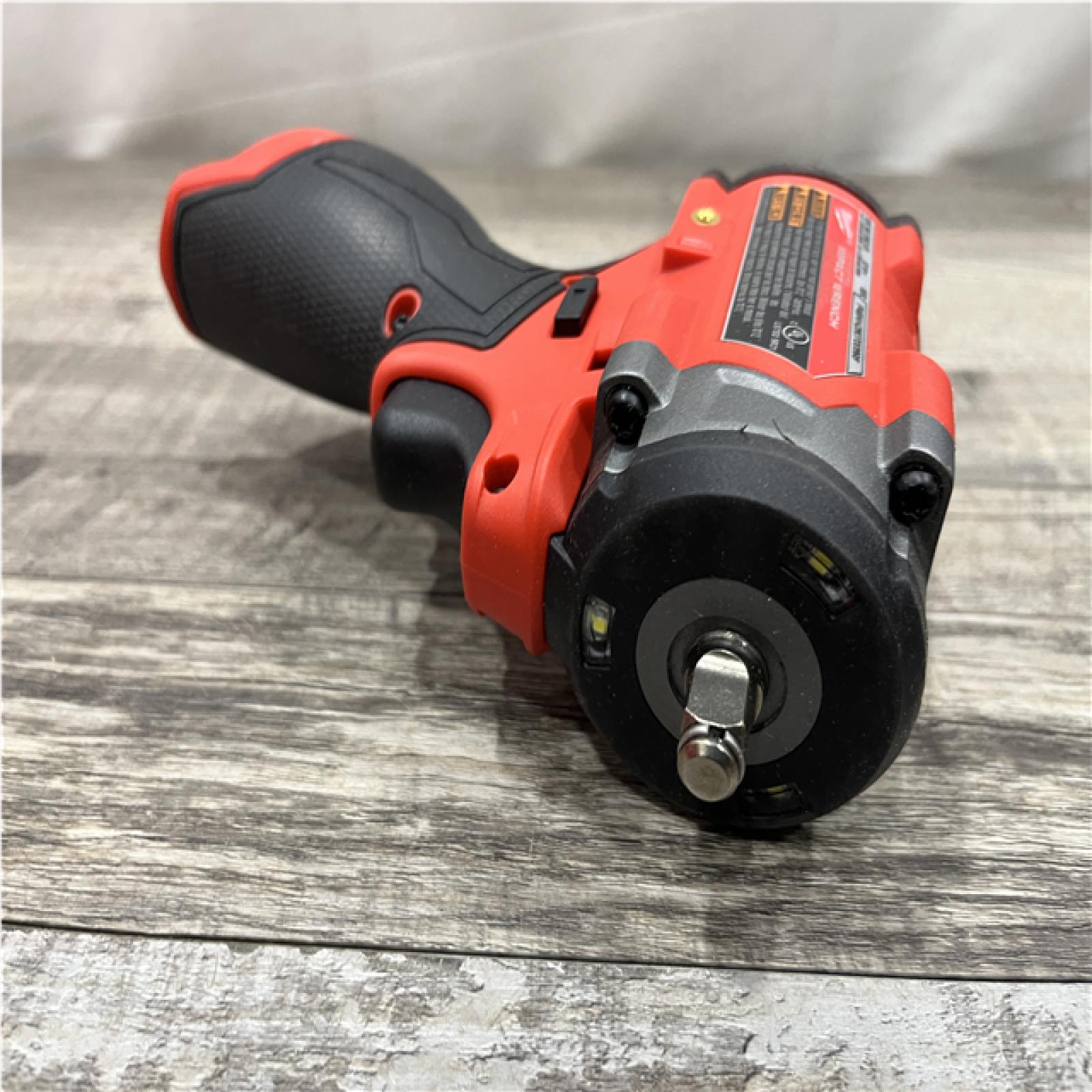 AS-IS Milwaukee FUEL 12V Lithium-Ion Brushless Cordless Stubby 3/8 in. Impact Wrench (Tool-Only)