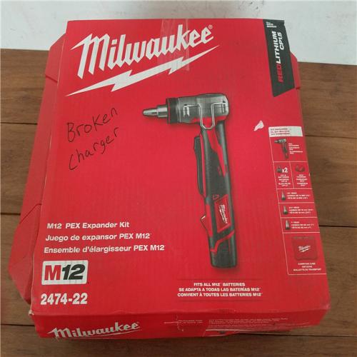 California AS-IS Milaukee M12 Pex Expander Kit  Includes (2) Batteries  Charger & Hard Case