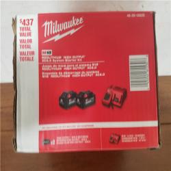 California NEW Milwaukee Red Lithium High Output Starter Kit (2) Batteries  (1) Charger
