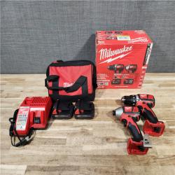 HOUSTON LOCATION - AS-IS Milwaukee 18V Lithium-Ion Cordless Drill Driver/Impact Driver Combo Kit