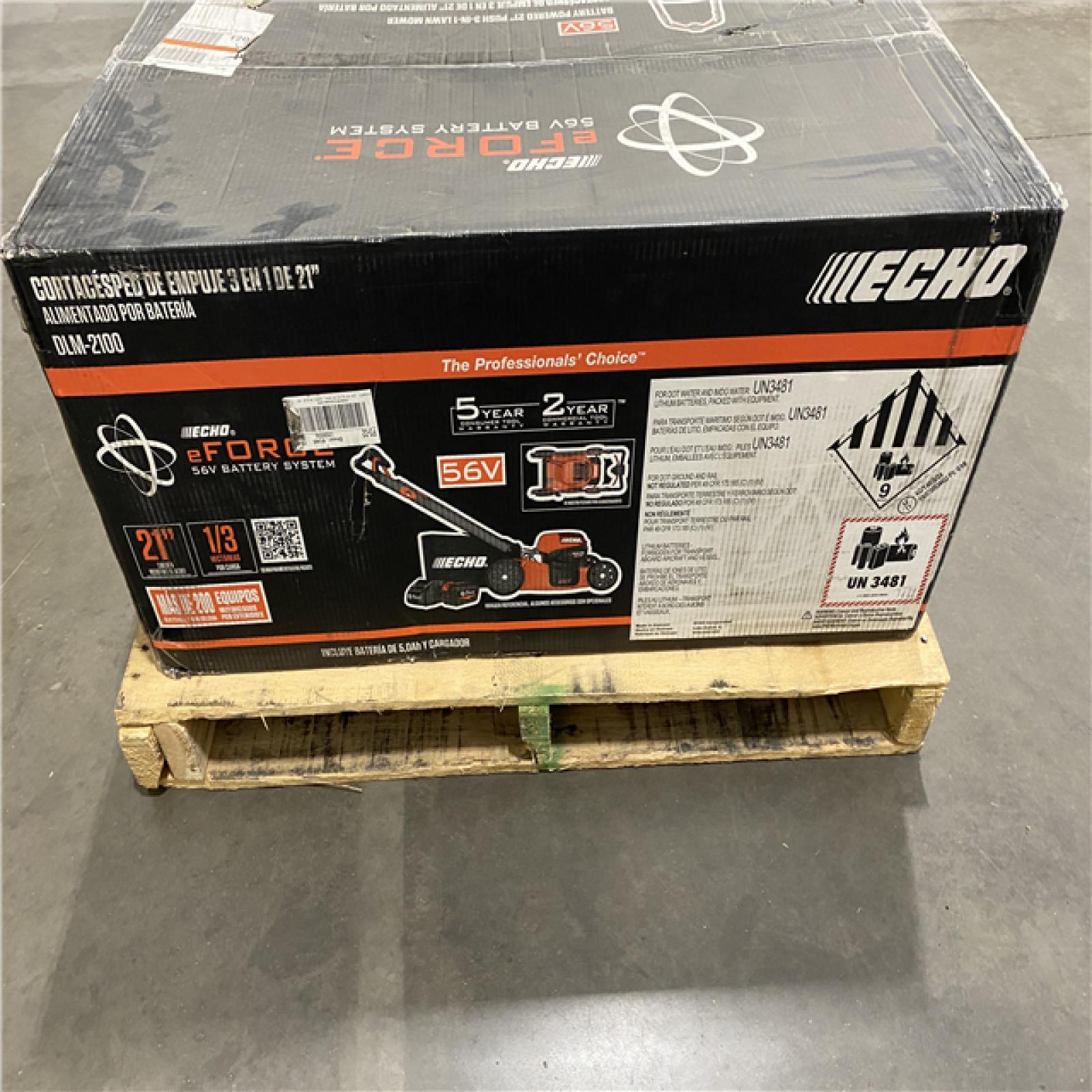 Dallas Location - NEW- ECHO DLM-2100 21 in. Electric Push Lawn Mower