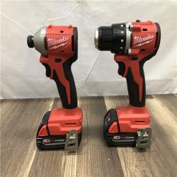 AS-IS Milwaukee 18V Lithium-Ion Brushless Cordless Compact Drill/Impact Combo Kit