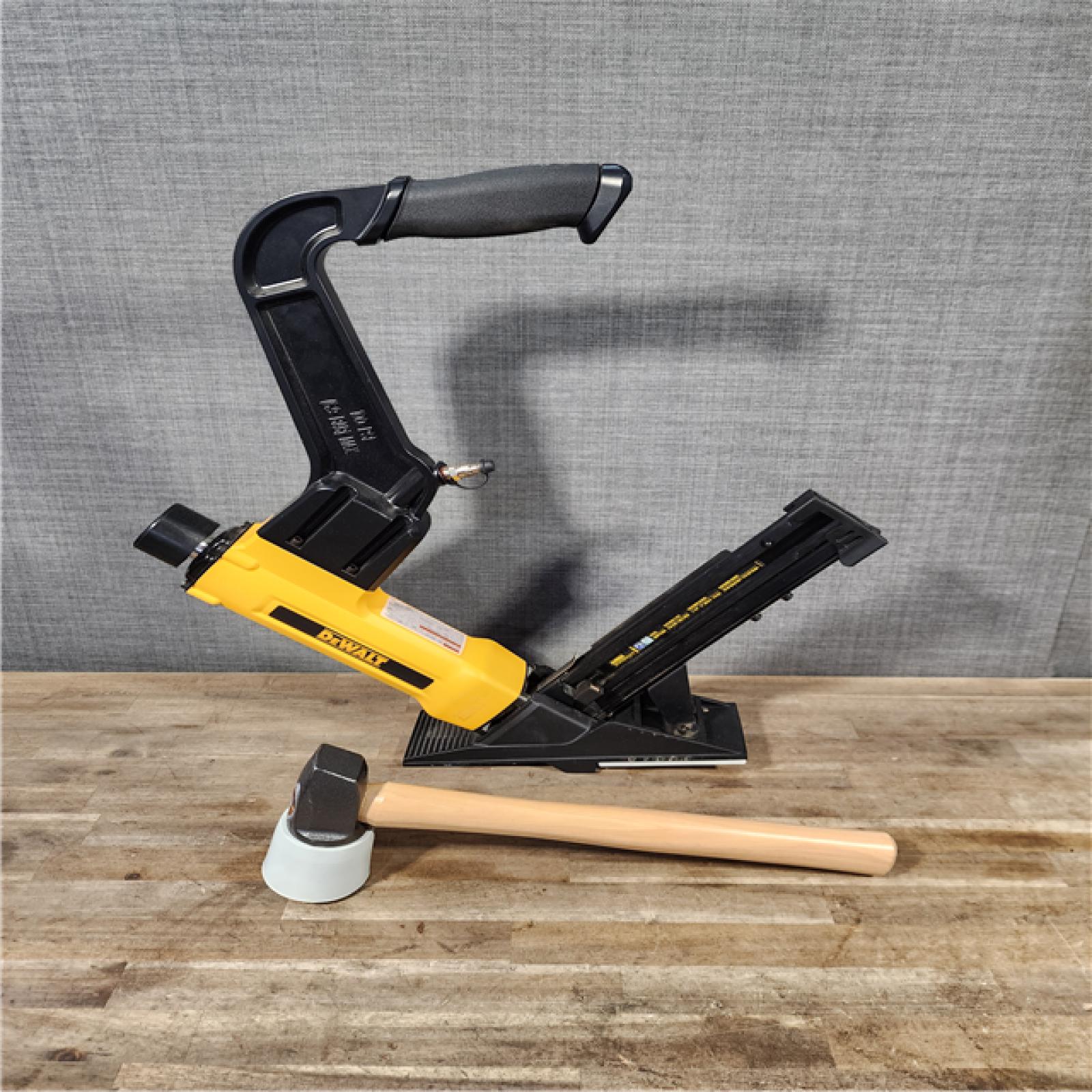 HOUSTON LOCATION - AS-IS DeWalt DWFP12569 15.5-Gauge and 16-Gauge 2-in-1 Pneumatic Flooring Tool