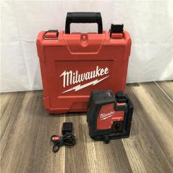 AS-IS Milwaukee 100 ft. REDLITHIUM Lithium-Ion USB Green Rechargeable Cross Line Laser Level with Charger