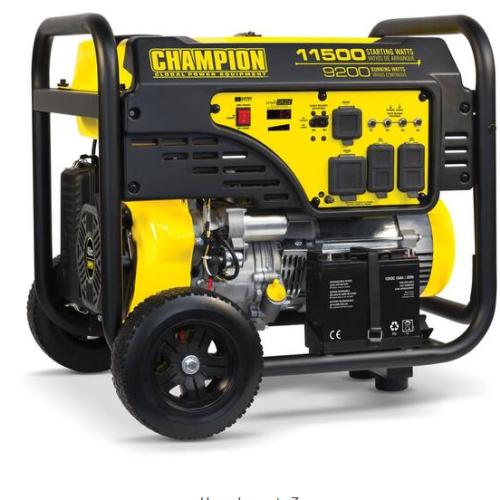DALLAS LOCATION -Champion Power Equipment 11,500/9,200-Watt Gasoline Powered Electric Start Portable Generator