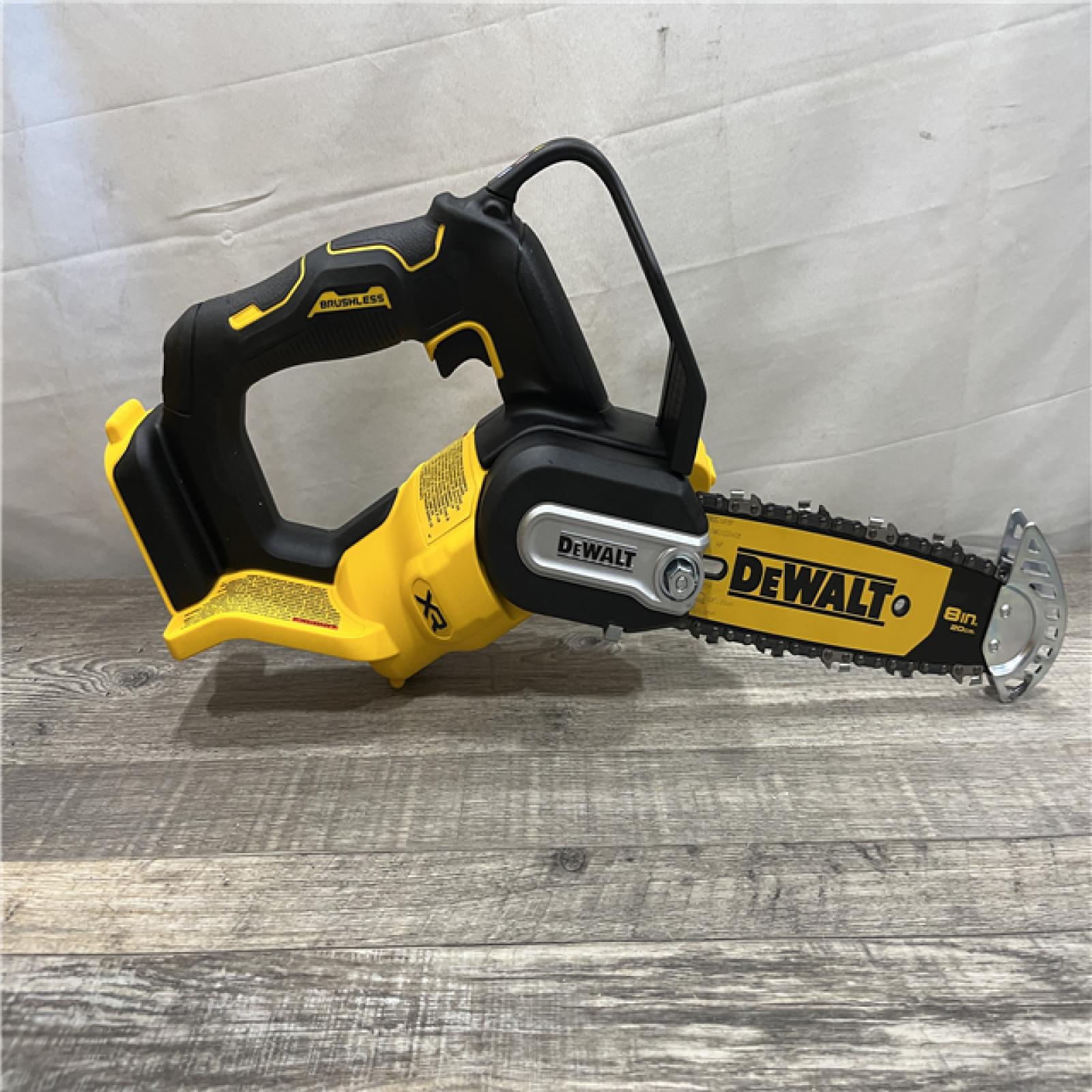 AS-IS DEWALT 20V MAX 8 in. Brushless Cordless Battery Powered Pruning Chainsaw (Tool Only)