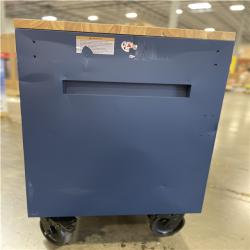 DALLAS LOCATION- AS-IS Husky Tool Storage Heavy Duty 84 in. W x 24 in. D Matte Blue Mobile Workbench Cabinet