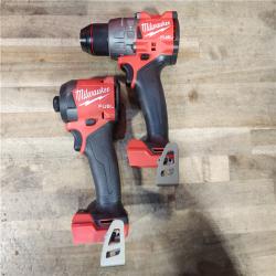 HOUSTON LOCATION - AS-IS Milwaukee FUEL 18V Lithium-Ion Brushless Cordless Hammer Drill and Impact Driver Combo Kit