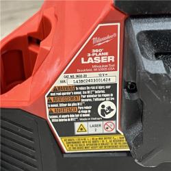 AS-IS Milwaukee 12-Volt Lithium-Ion Cordless Green 250 ft. 3-Plane Laser Level Kit