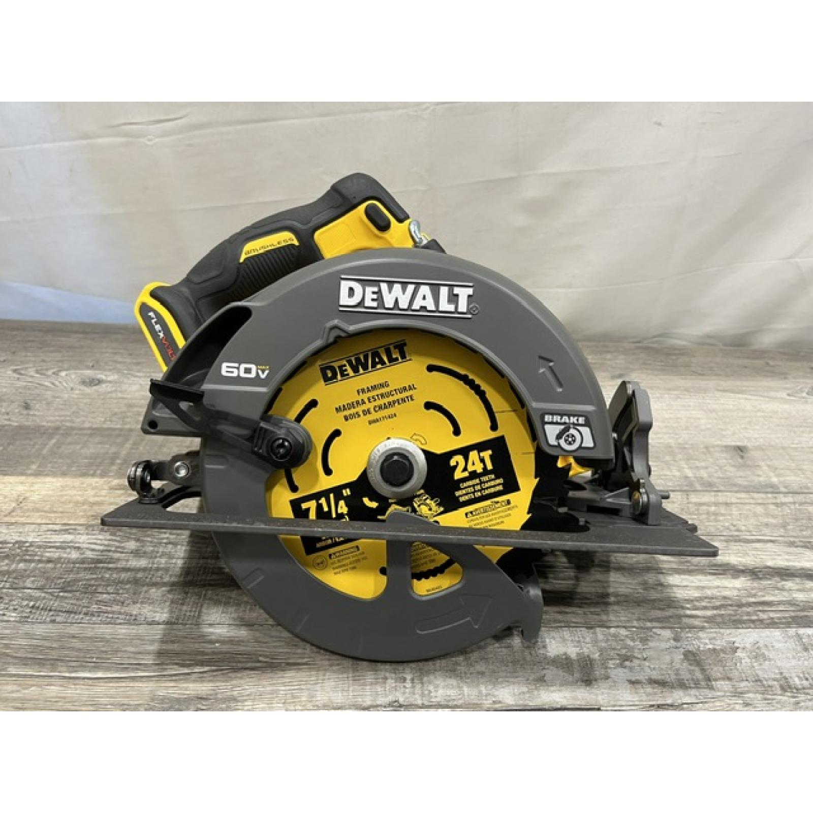 AS-IS DEWALT FLEXVOLT 60V MAX Cordless Brushless 7-1/4 in. Circular Saw with Brake (Tool Only)