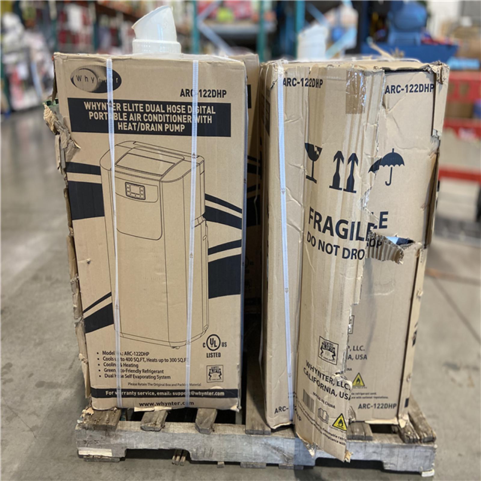 DALLAS LOCATION - Whynter Portable Air Conditioner 12 000 BTU & Heater with Dual Hose Dehumidifier & Cooling Fan - 4 UNITS