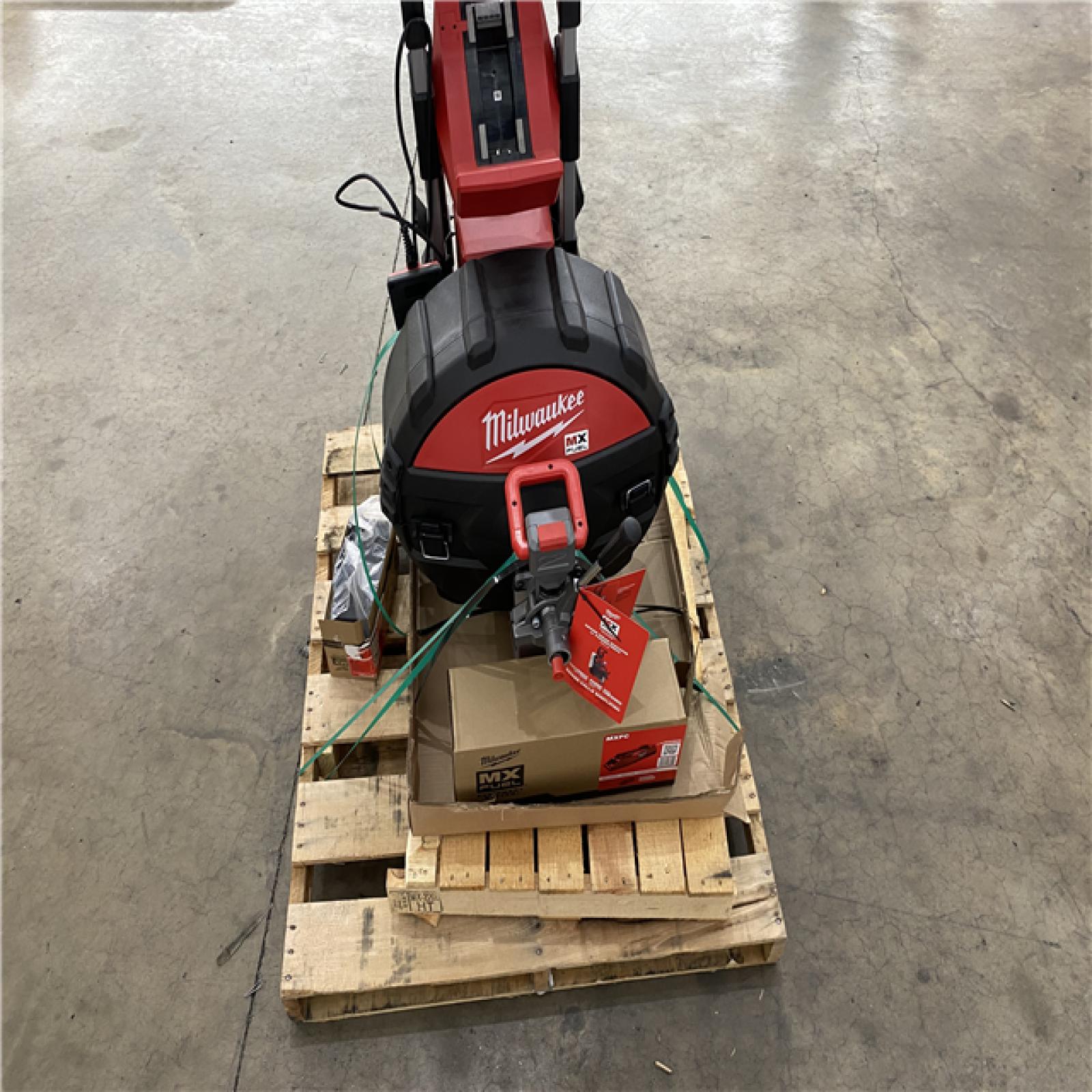 Houston Location AS IS - Milwaukee Sewer Drum Machine with Powertredz Lift Assist