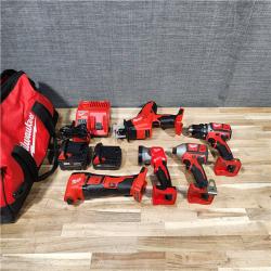 HOUSTON LOCATION - AS-IS Milwaukee 5 Tool Combo Kit W/ (2) Battery & Charger