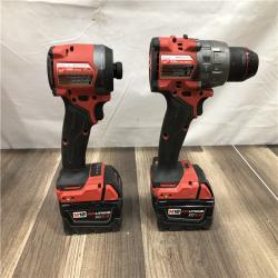 AS-IS Milwaukee FUEL 18V Lithium-Ion Brushless Cordless Hammer Drill and Impact Driver Combo Kit