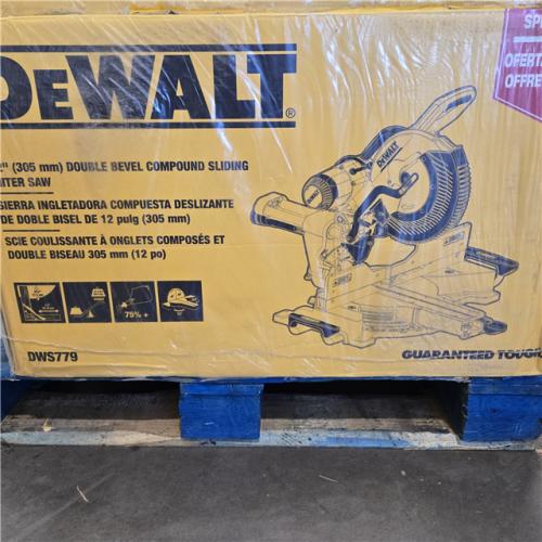 NEW DEWALT 15 Amp Corded 12 in. Double Bevel Sliding Compound Miter Saw, Blade Wrench and Material Clamp