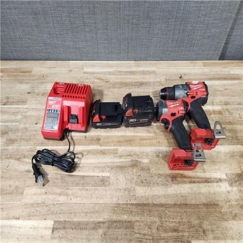 HOUSTON LOCATION - AS - IS Milwaukee 2 Tool Combo Kit W/ (2) Battery & Charger