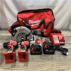 AS-IS Milwaukee 18-Volt Lithium-Ion Brushless Cordless (4-Tool) Combo Kit